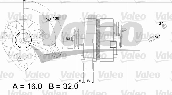 Alternator/Dynamo Valeo 436230