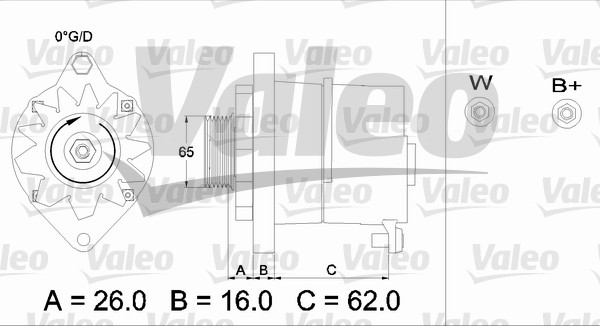 Alternator/Dynamo Valeo 436241