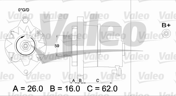 Alternator/Dynamo Valeo 436243