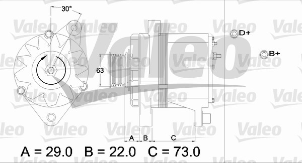 Alternator/Dynamo Valeo 436244