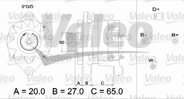 Alternator/Dynamo Valeo 436256