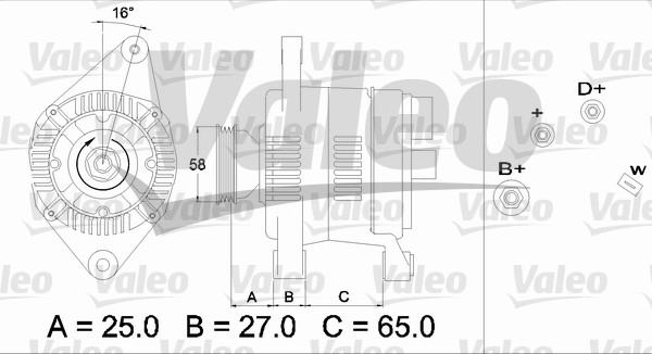 Alternator/Dynamo Valeo 436277