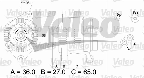 Alternator/Dynamo Valeo 436285