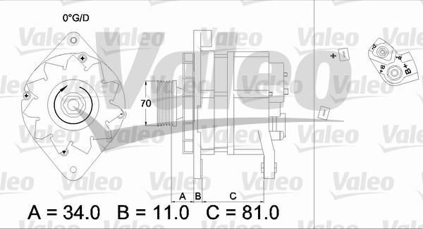 Alternator/Dynamo Valeo 436302