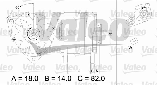 Alternator/Dynamo Valeo 436303