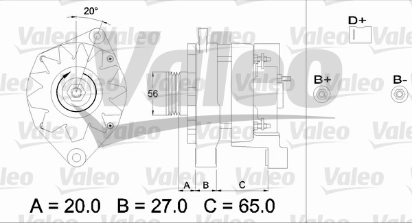 Alternator/Dynamo Valeo 436322