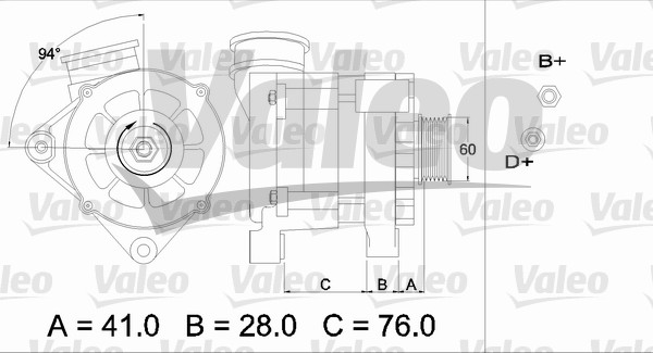 Alternator/Dynamo Valeo 436331