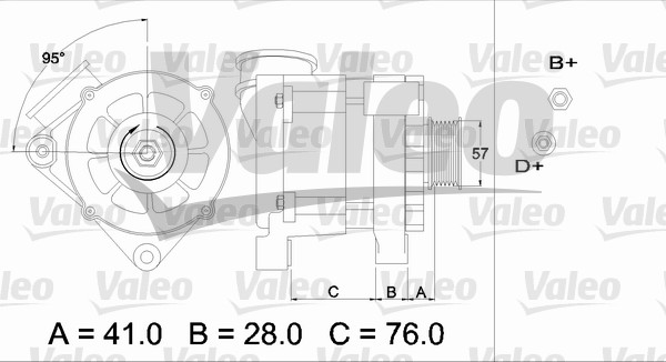 Alternator/Dynamo Valeo 436333
