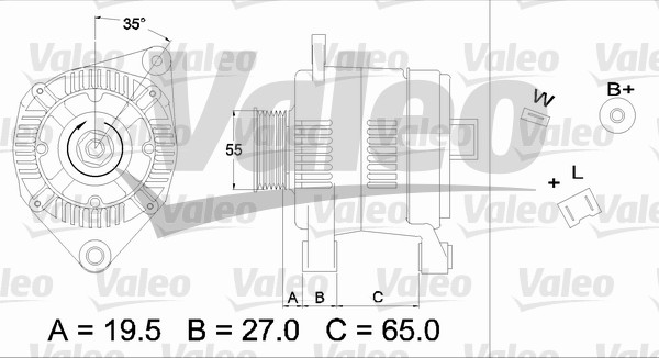 Alternator/Dynamo Valeo 436384