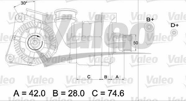 Alternator/Dynamo Valeo 436385