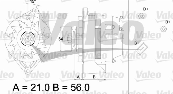 Valeo Alternator/Dynamo 436399