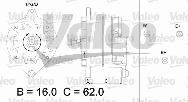 Alternator/Dynamo Valeo 436416