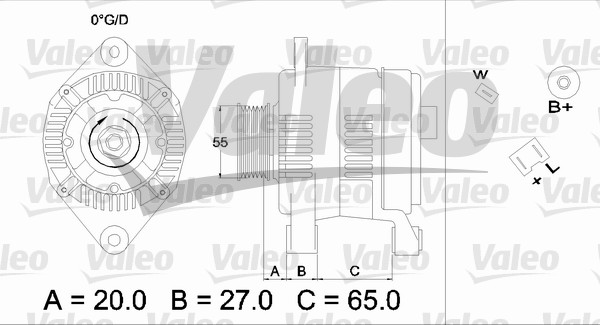 Alternator/Dynamo Valeo 436463