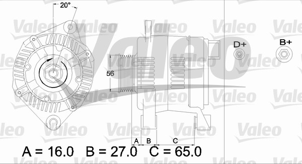 Alternator/Dynamo Valeo 436474