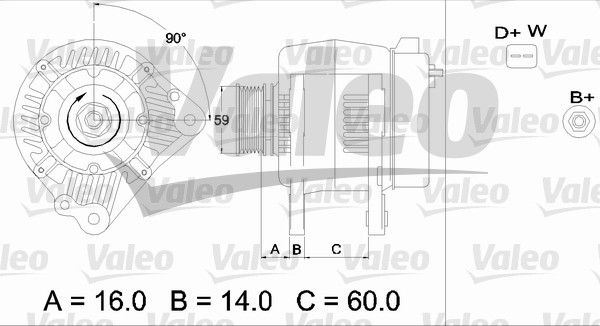 Alternator/Dynamo Valeo 436483