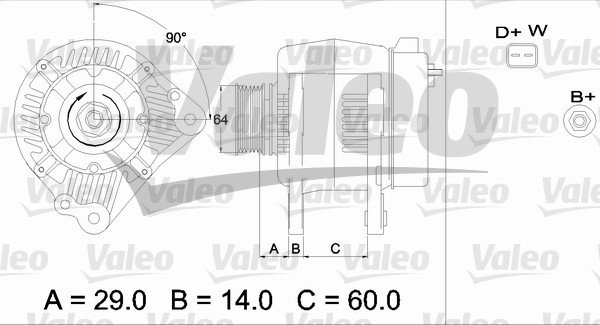 Alternator/Dynamo Valeo 436484