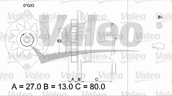 Alternator/Dynamo Valeo 436507