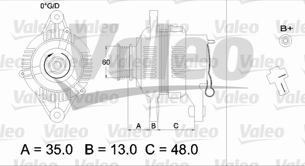 Alternator/Dynamo Valeo 436544