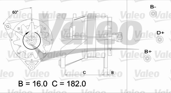 Alternator/Dynamo Valeo 436583