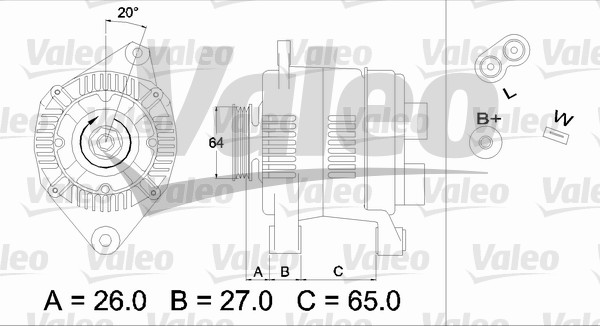 Valeo Alternator/Dynamo 436615