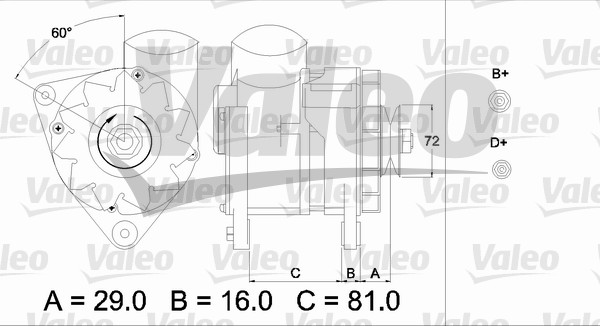 Alternator/Dynamo Valeo 436622