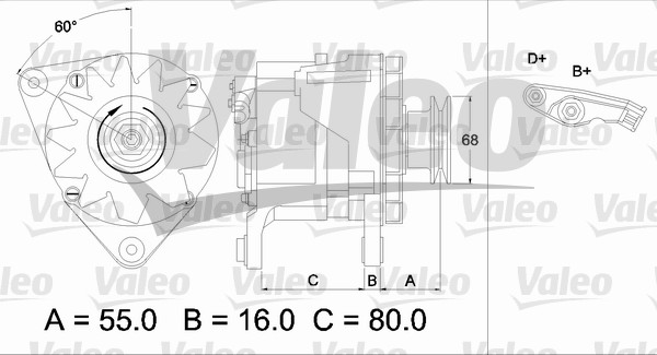 Alternator/Dynamo Valeo 436627
