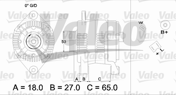 Alternator/Dynamo Valeo 436656