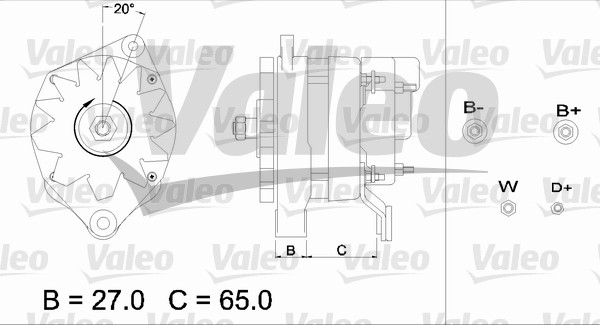Alternator/Dynamo Valeo 436663