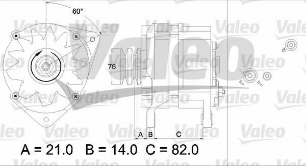 Alternator/Dynamo Valeo 436686