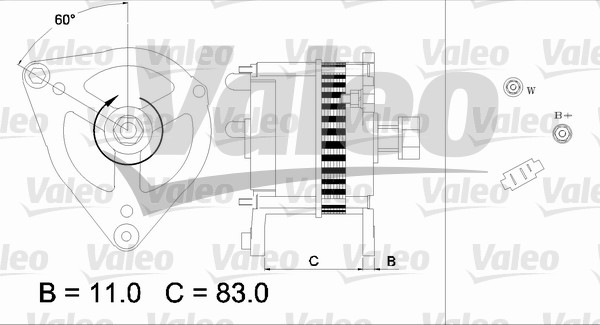 Alternator/Dynamo Valeo 436692