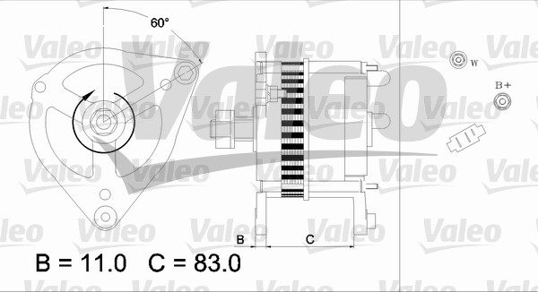 Valeo Alternator/Dynamo 436693