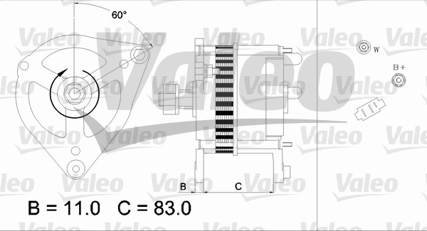 Alternator/Dynamo Valeo 436694