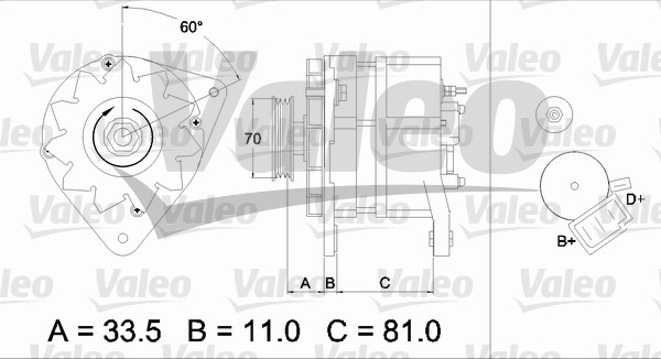 Valeo Alternator/Dynamo 436699