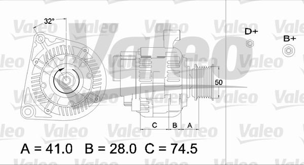 Alternator/Dynamo Valeo 436700