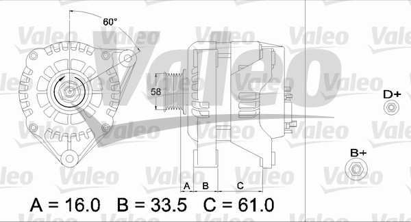 Alternator/Dynamo Valeo 436720