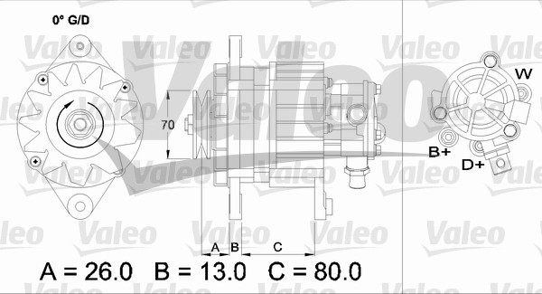 Alternator/Dynamo Valeo 436723