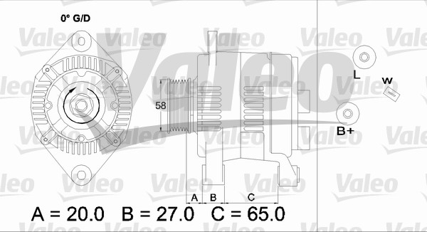 Valeo Alternator/Dynamo 436738