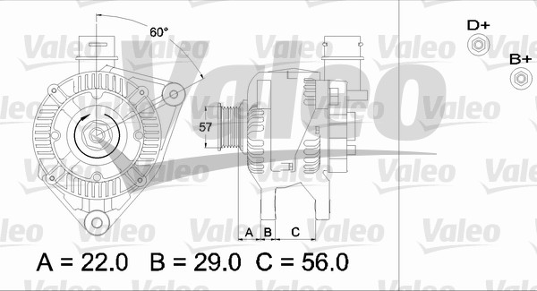 Alternator/Dynamo Valeo 436751