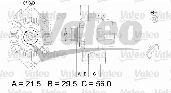 Alternator/Dynamo Valeo 436752