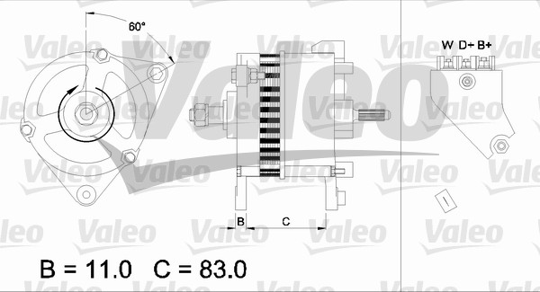 Alternator/Dynamo Valeo 436755