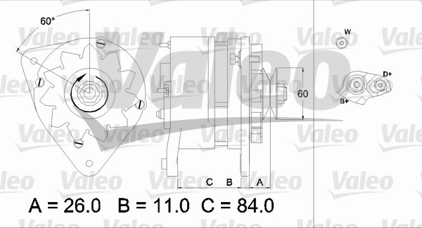 Alternator/Dynamo Valeo 436774