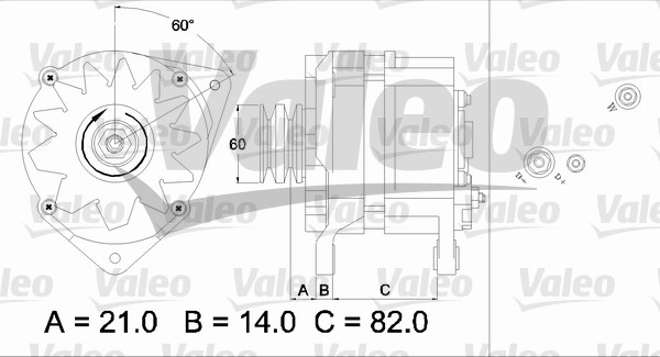 Alternator/Dynamo Valeo 436786