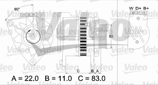 Alternator/Dynamo Valeo 437049