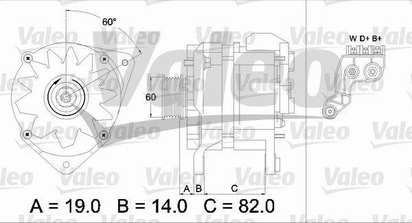 Alternator/Dynamo Valeo 437081
