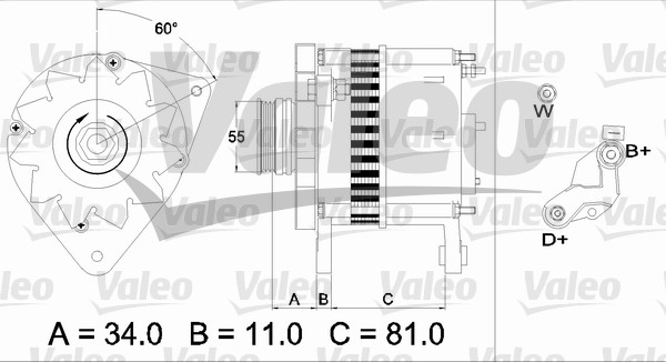 Alternator/Dynamo Valeo 437111