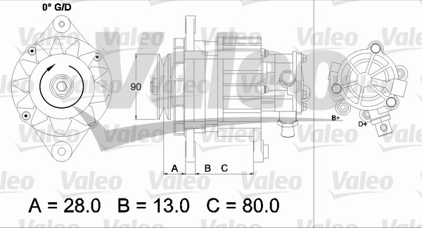 Alternator/Dynamo Valeo 437122