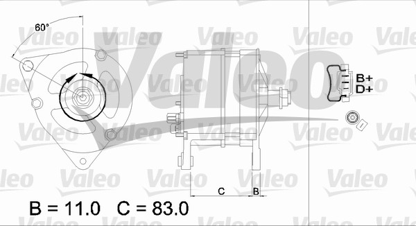 Alternator/Dynamo Valeo 437124