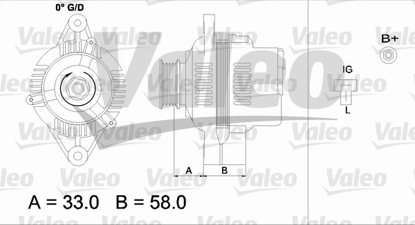 Alternator/Dynamo Valeo 437154