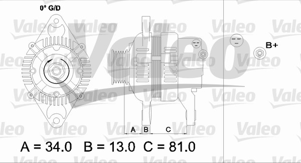 Alternator/Dynamo Valeo 437158