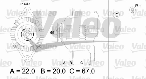 Alternator/Dynamo Valeo 437163